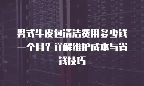 男式牛皮包清洁费用多少钱一个月？详解维护成本与省钱技巧