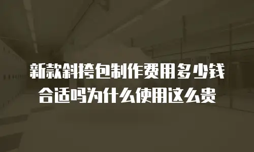 新款斜挎包制作费用多少钱合适吗为什么使用这么贵