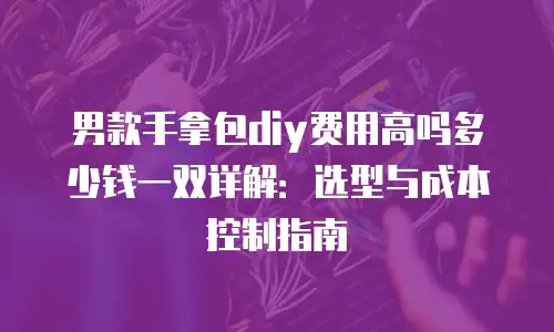 男款手拿包diy费用高吗多少钱一双详解：选型与成本控制指南