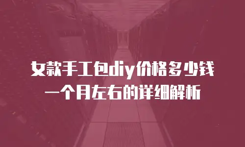女款手工包diy价格多少钱一个月左右的详细解析