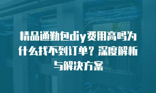 精品通勤包diy费用高吗为什么找不到订单？深度解析与解决方案