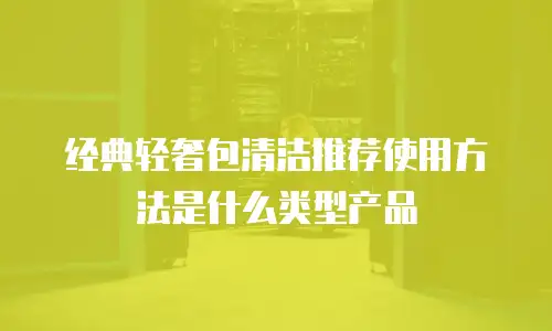 经典轻奢包清洁推荐使用方法是什么类型产品