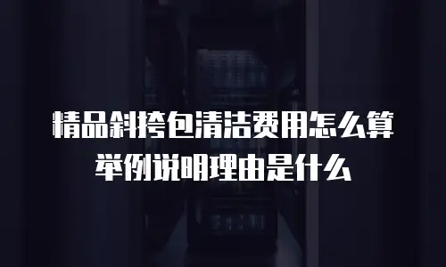 精品斜挎包清洁费用怎么算举例说明理由是什么
