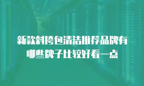 新款斜挎包清洁推荐品牌有哪些牌子比较好看一点