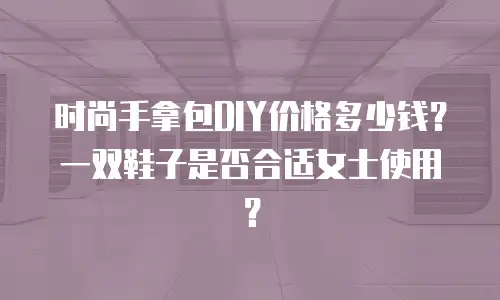 时尚手拿包DIY价格多少钱？一双鞋子是否合适女士使用？