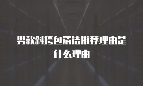 男款斜挎包清洁推荐理由是什么理由