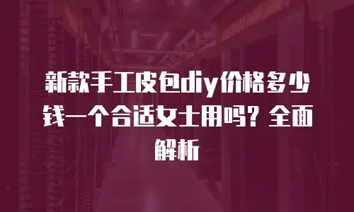 新款手工皮包diy价格多少钱一个合适女士用吗？全面解析