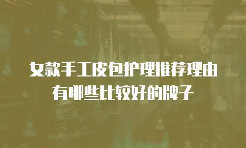 女款手工皮包护理推荐理由有哪些比较好的牌子