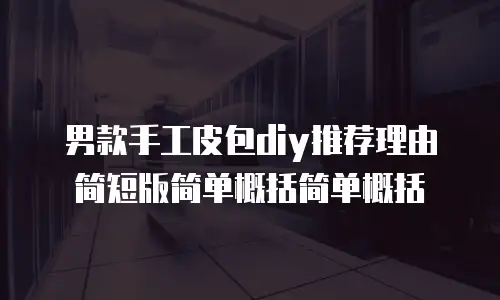 男款手工皮包diy推荐理由简短版简单概括简单概括