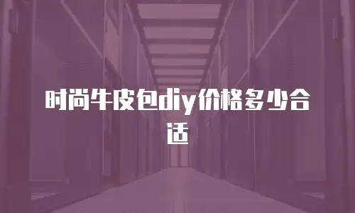时尚牛皮包diy价格多少合适