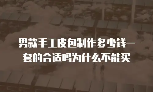 男款手工皮包制作多少钱一套的合适吗为什么不能买