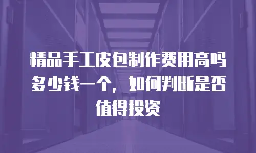 精品手工皮包制作费用高吗多少钱一个，如何判断是否值得投资
