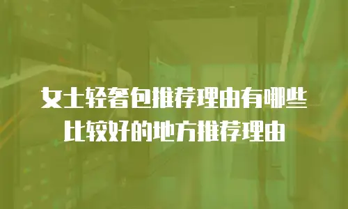 女士轻奢包推荐理由有哪些比较好的地方推荐理由