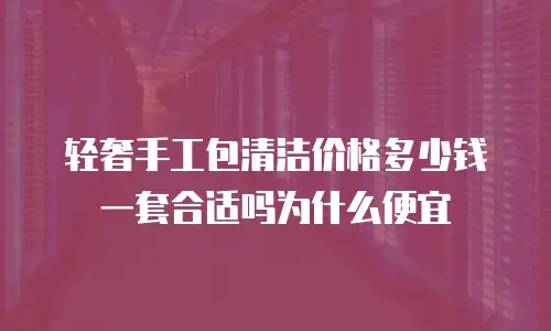 轻奢手工包清洁价格多少钱一套合适吗为什么便宜