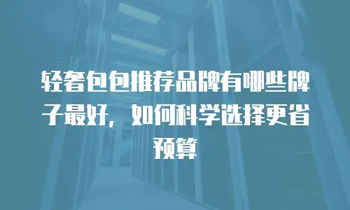 轻奢包包推荐品牌有哪些牌子最好，如何科学选择更省预算