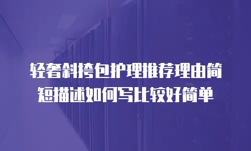 轻奢斜挎包护理推荐理由简短描述如何写比较好简单