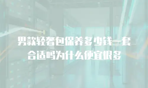 男款轻奢包保养多少钱一套合适吗为什么便宜很多
