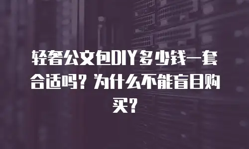轻奢公文包DIY多少钱一套合适吗？为什么不能盲目购买？