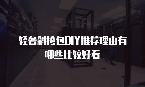 轻奢斜挎包DIY推荐理由有哪些比较好看