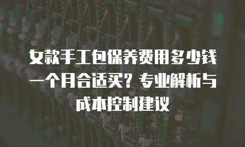 女款手工包保养费用多少钱一个月合适买？专业解析与成本控制建议