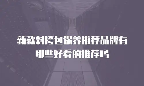 新款斜挎包保养推荐品牌有哪些好看的推荐吗