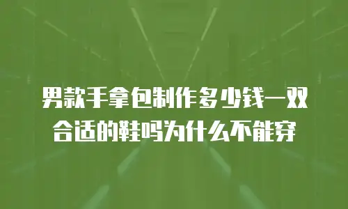 男款手拿包制作多少钱一双合适的鞋吗为什么不能穿