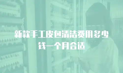 新款手工皮包清洁费用多少钱一个月合适