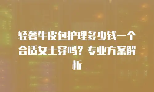 轻奢牛皮包护理多少钱一个合适女士穿吗？专业方案解析