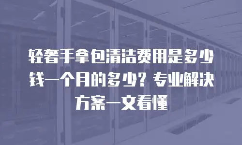 轻奢手拿包清洁费用是多少钱一个月的多少？专业解决方案一文看懂