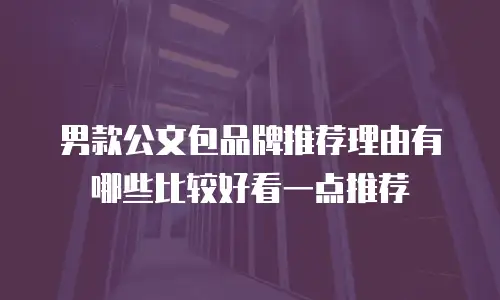男款公文包品牌推荐理由有哪些比较好看一点推荐