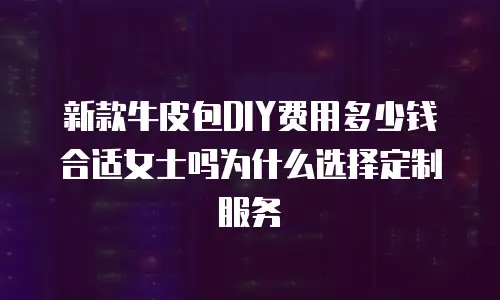 新款牛皮包DIY费用多少钱合适女士吗为什么选择定制服务