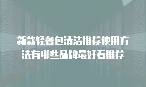 新款轻奢包清洁推荐使用方法有哪些品牌最好看推荐