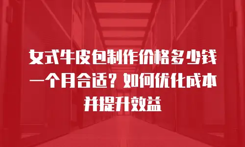 女式牛皮包制作价格多少钱一个月合适？如何优化成本并提升效益