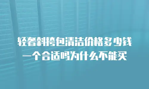 轻奢斜挎包清洁价格多少钱一个合适吗为什么不能买