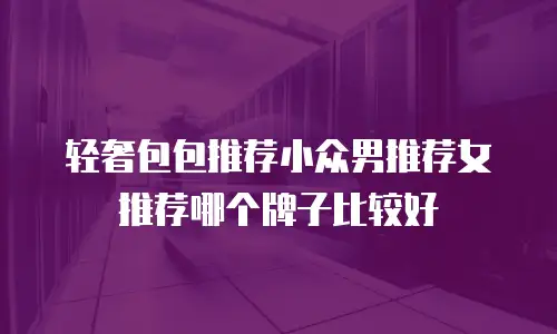 轻奢包包推荐小众男推荐女推荐哪个牌子比较好