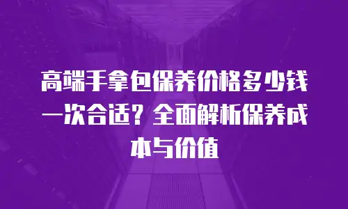 高端手拿包保养价格多少钱一次合适？全面解析保养成本与价值