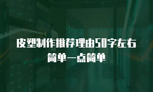 皮塑制作推荐理由50字左右简单一点简单