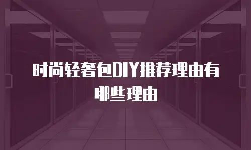 时尚轻奢包DIY推荐理由有哪些理由