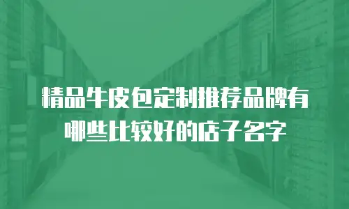 精品牛皮包定制推荐品牌有哪些比较好的店子名字