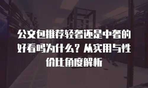 公文包推荐轻奢还是中奢的好看吗为什么？从实用与性价比角度解析