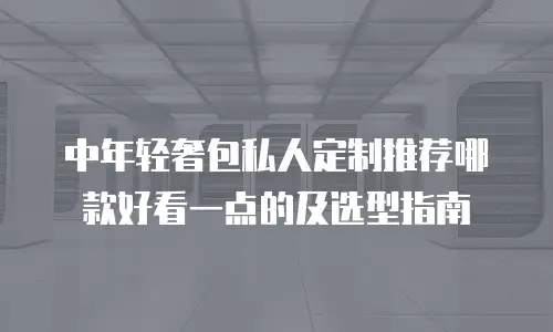 中年轻奢包私人定制推荐哪款好看一点的及选型指南