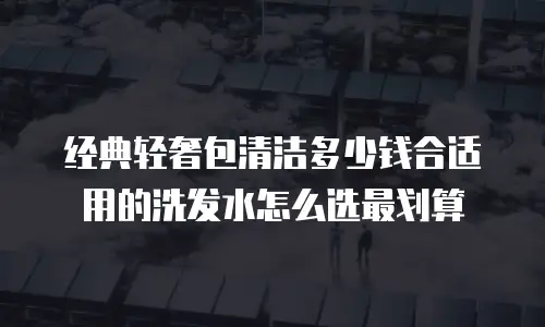 经典轻奢包清洁多少钱合适用的洗发水怎么选最划算