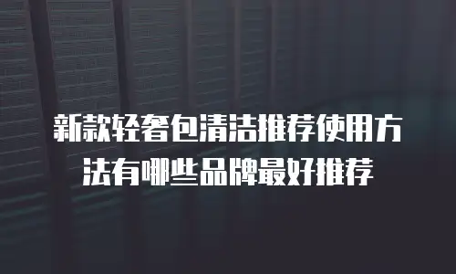 新款轻奢包清洁推荐使用方法有哪些品牌最好推荐