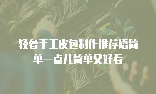 轻奢手工皮包制作推荐语简单一点儿简单又好看