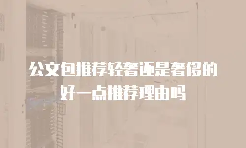 公文包推荐轻奢还是奢侈的好一点推荐理由吗