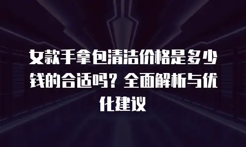 女款手拿包清洁价格是多少钱的合适吗？全面解析与优化建议