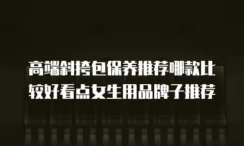 高端斜挎包保养推荐哪款比较好看点女生用品牌子推荐