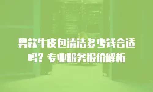 男款牛皮包清洁多少钱合适吗？专业服务报价解析
