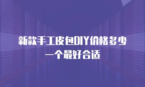 新款手工皮包DIY价格多少一个最好合适