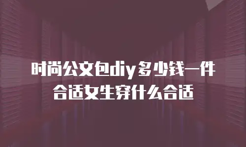 时尚公文包diy多少钱一件合适女生穿什么合适
